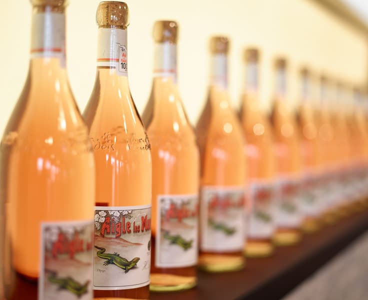 Bouteilles de vins Murailles Rosé au magasin de la BadouxThèque à Yvorne.